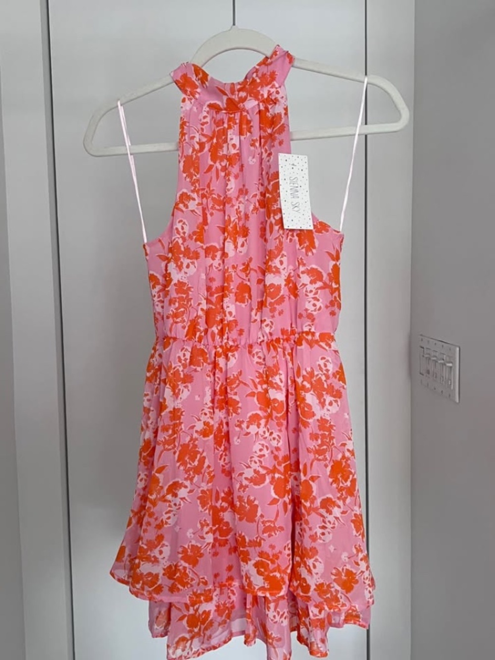 Sienna Sky Pink Floral Dress NWT